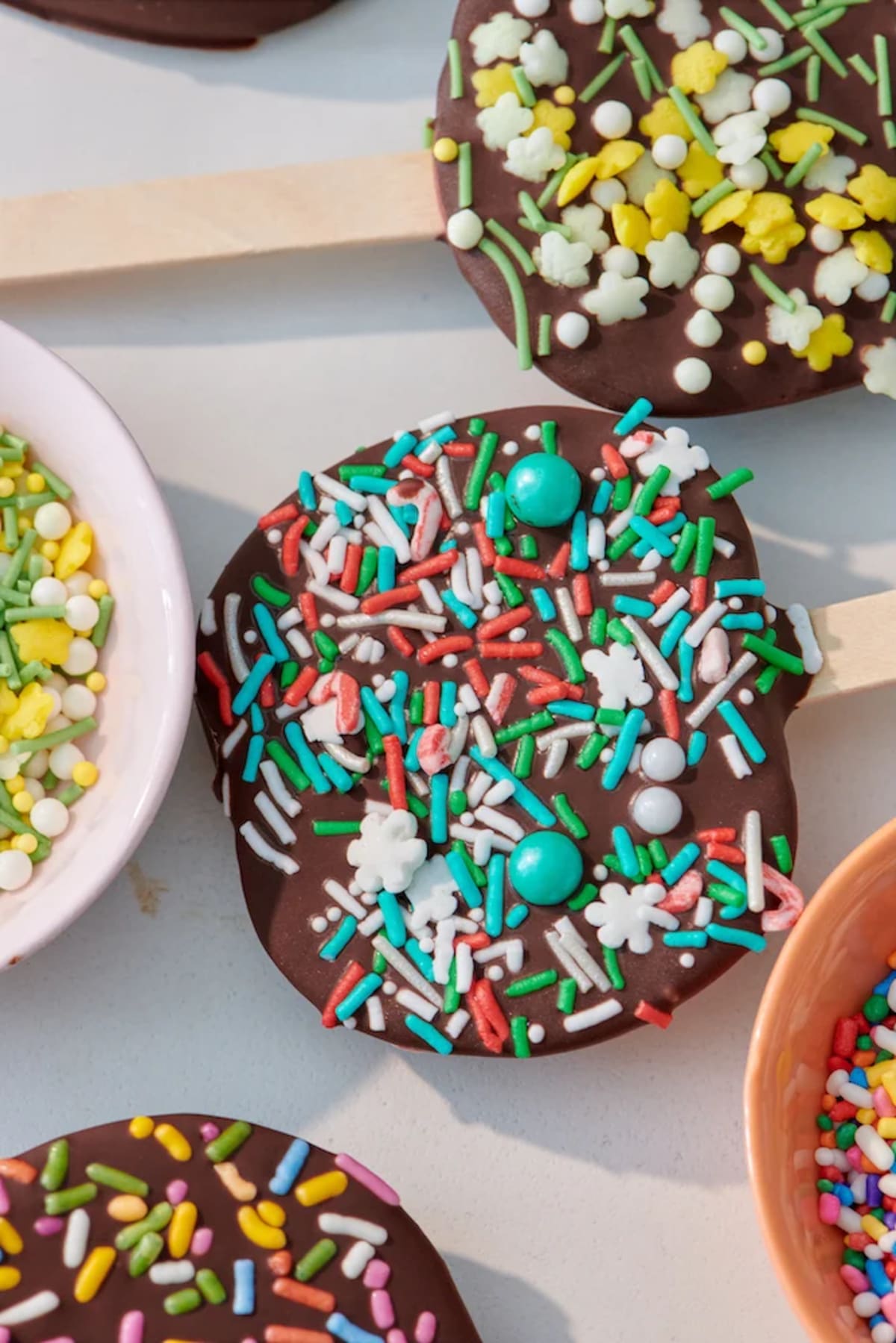 Chocolate Covered Apple Lollipops