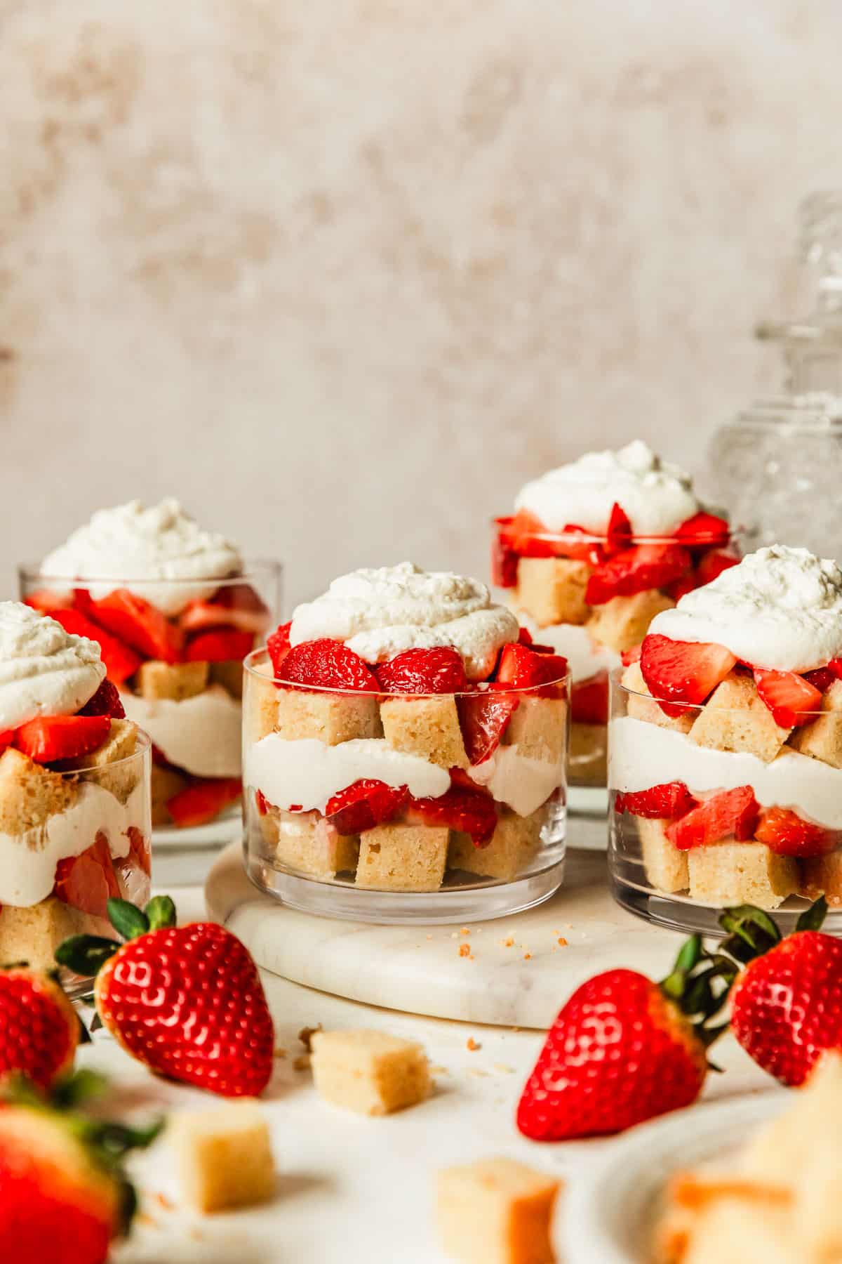 Strawberry Shortcake Cups with Lemony Pound Cake