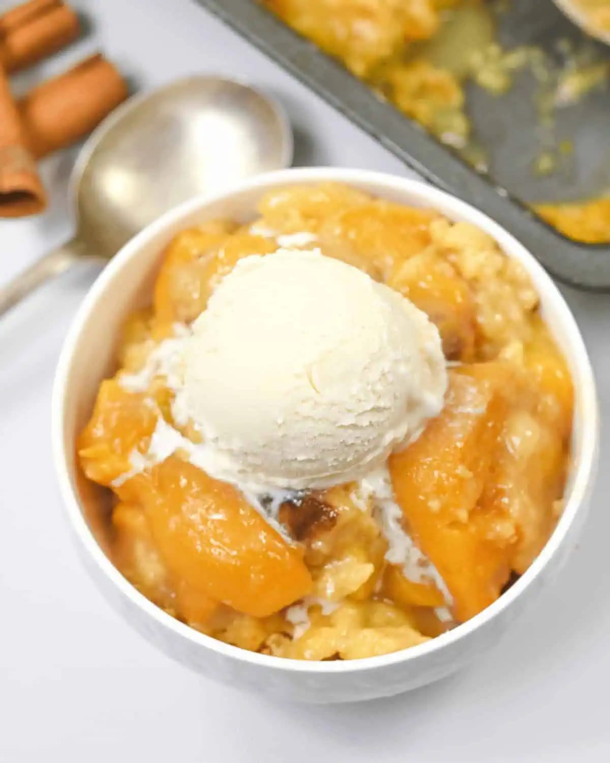 Peach Cobbler with Cake Mix