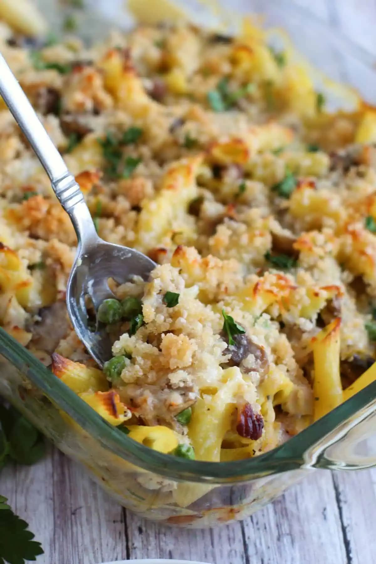 Leftover Turkey Pasta Casserole