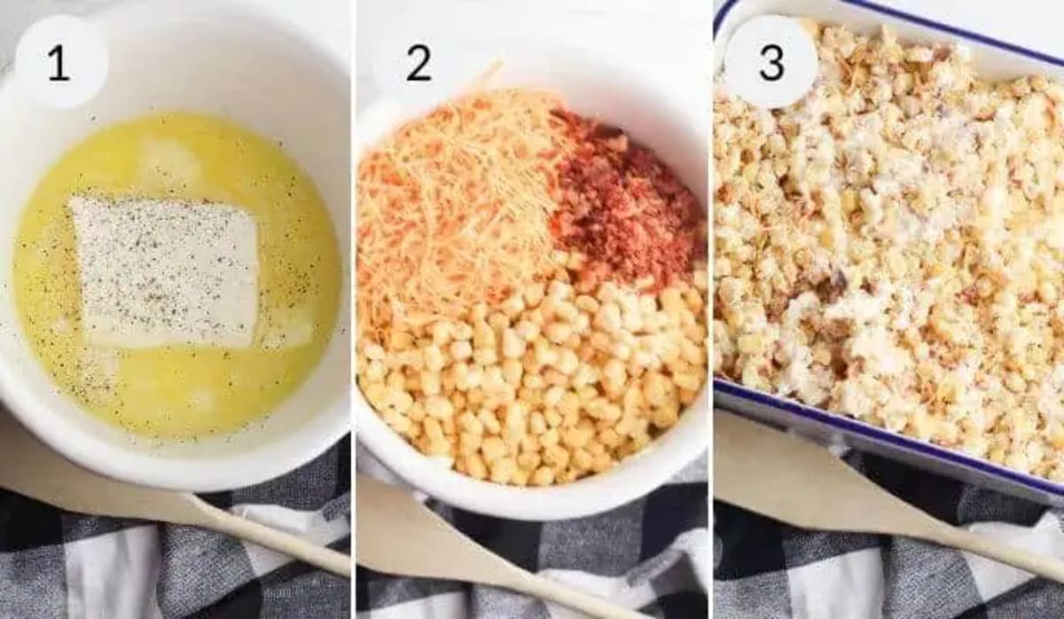 Bacon Corn Casserole with Cream Cheese