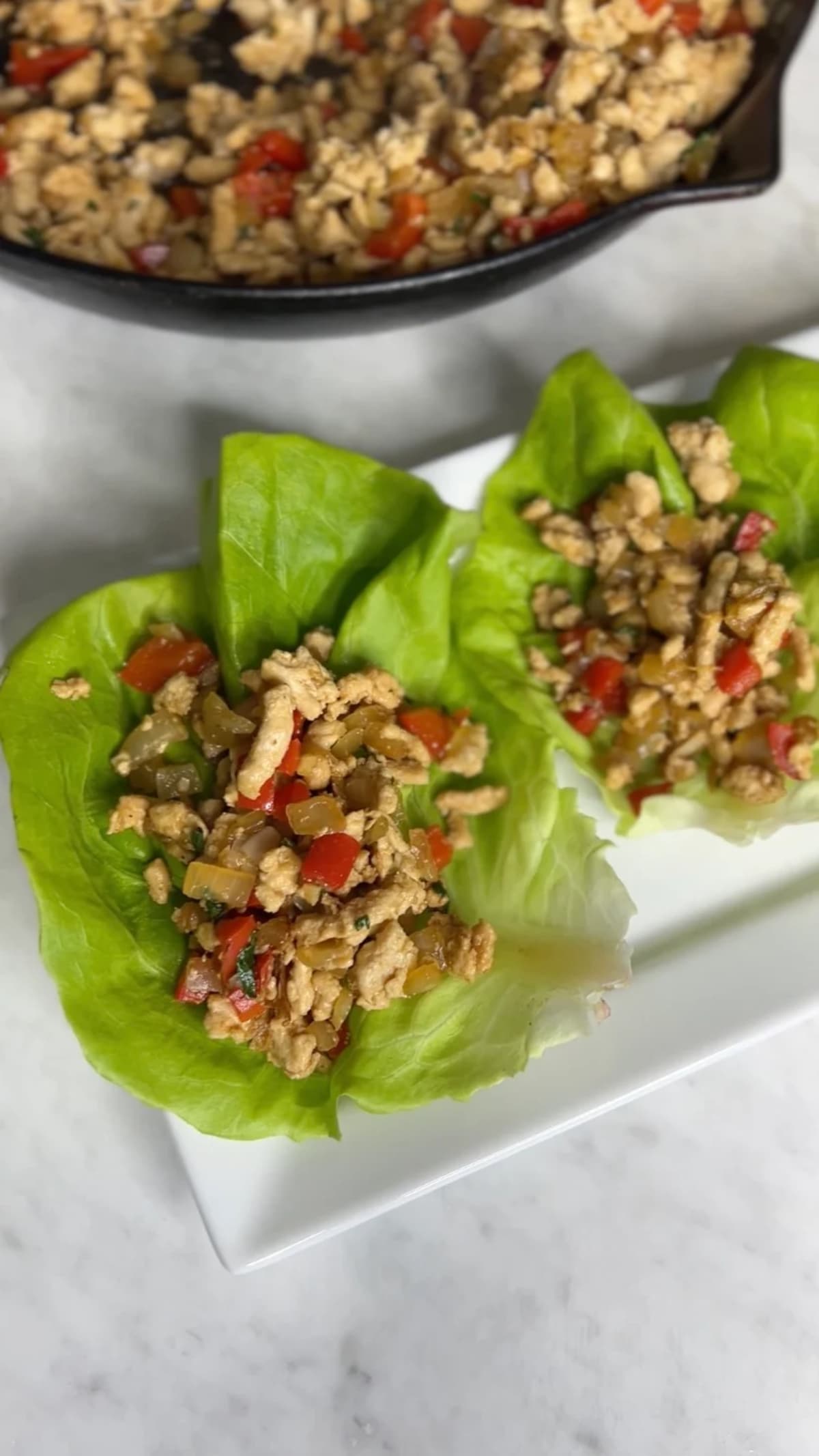 Stir-Fried Chicken in Lettuce Wraps