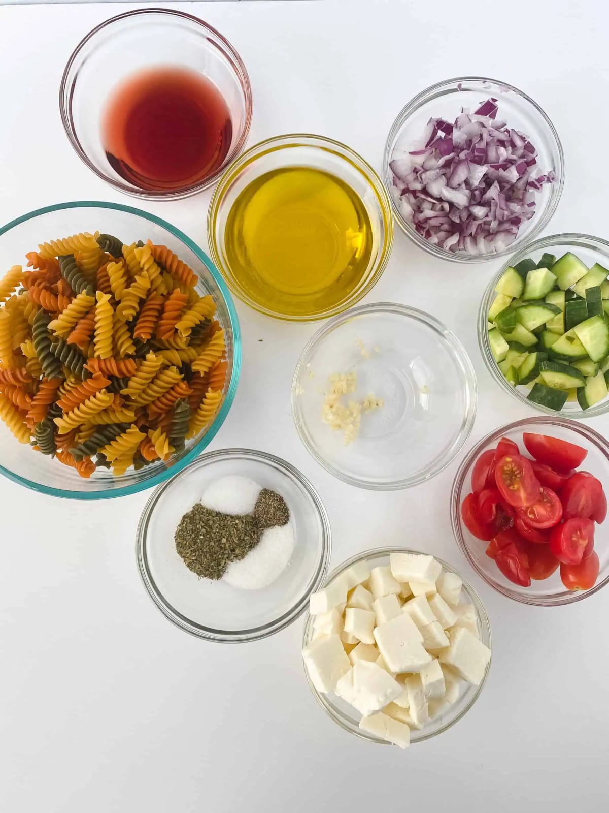 Tri Color Rotini Pasta Salad