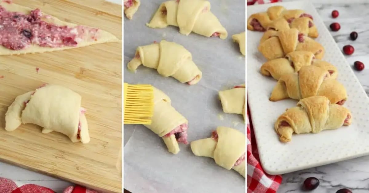 Cranberry Cheesecake Crescent Rolls
