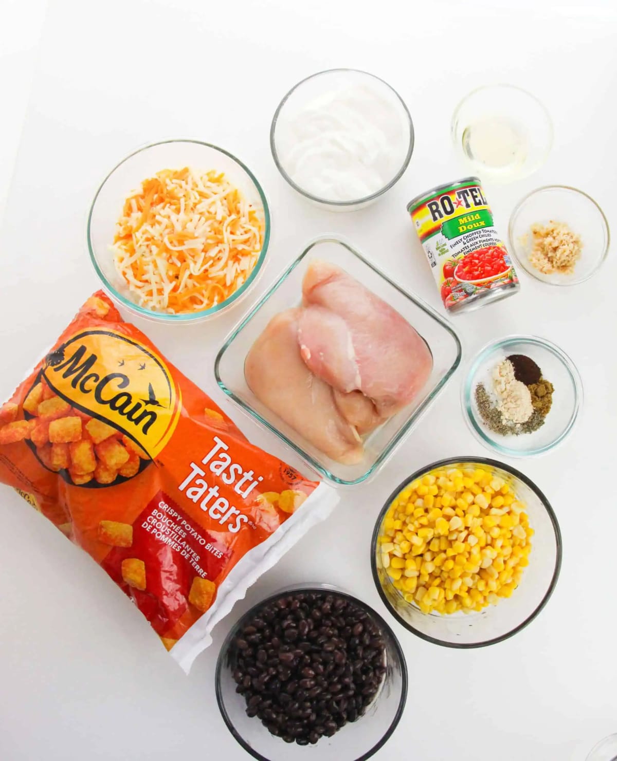 Mexican Chicken Tater Tot Casserole