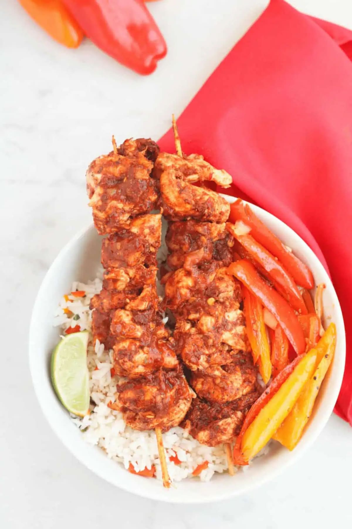 Chipotle Oven Chicken Kabobs