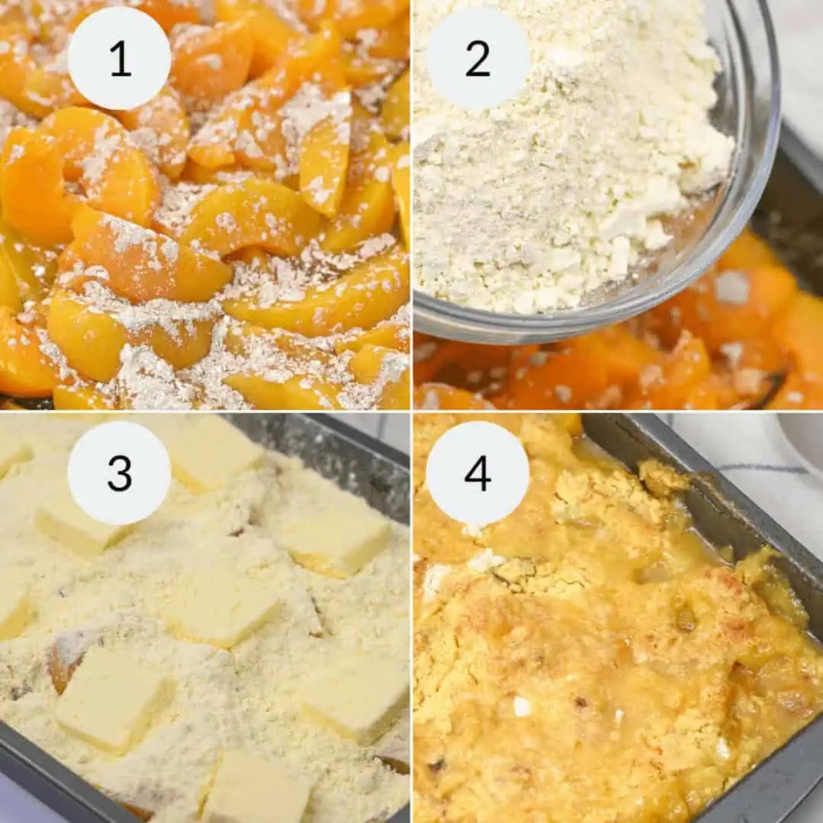 Peach Cobbler with Cake Mix