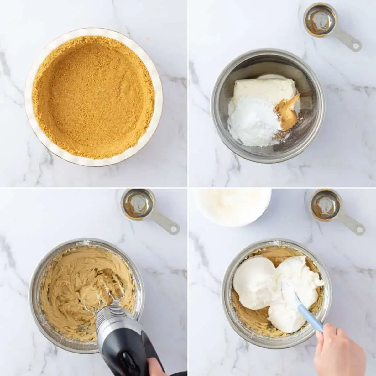 No Bake Chocolate and Peanut Butter Pie