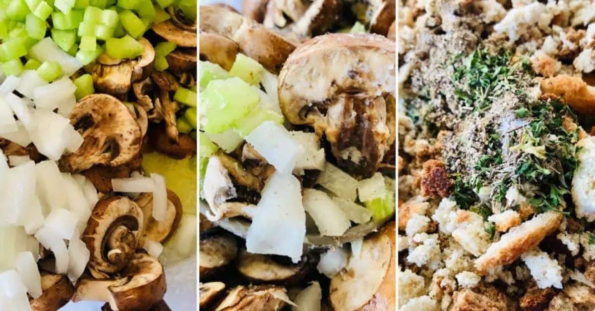 Crock Pot Stuffing with Mushrooms