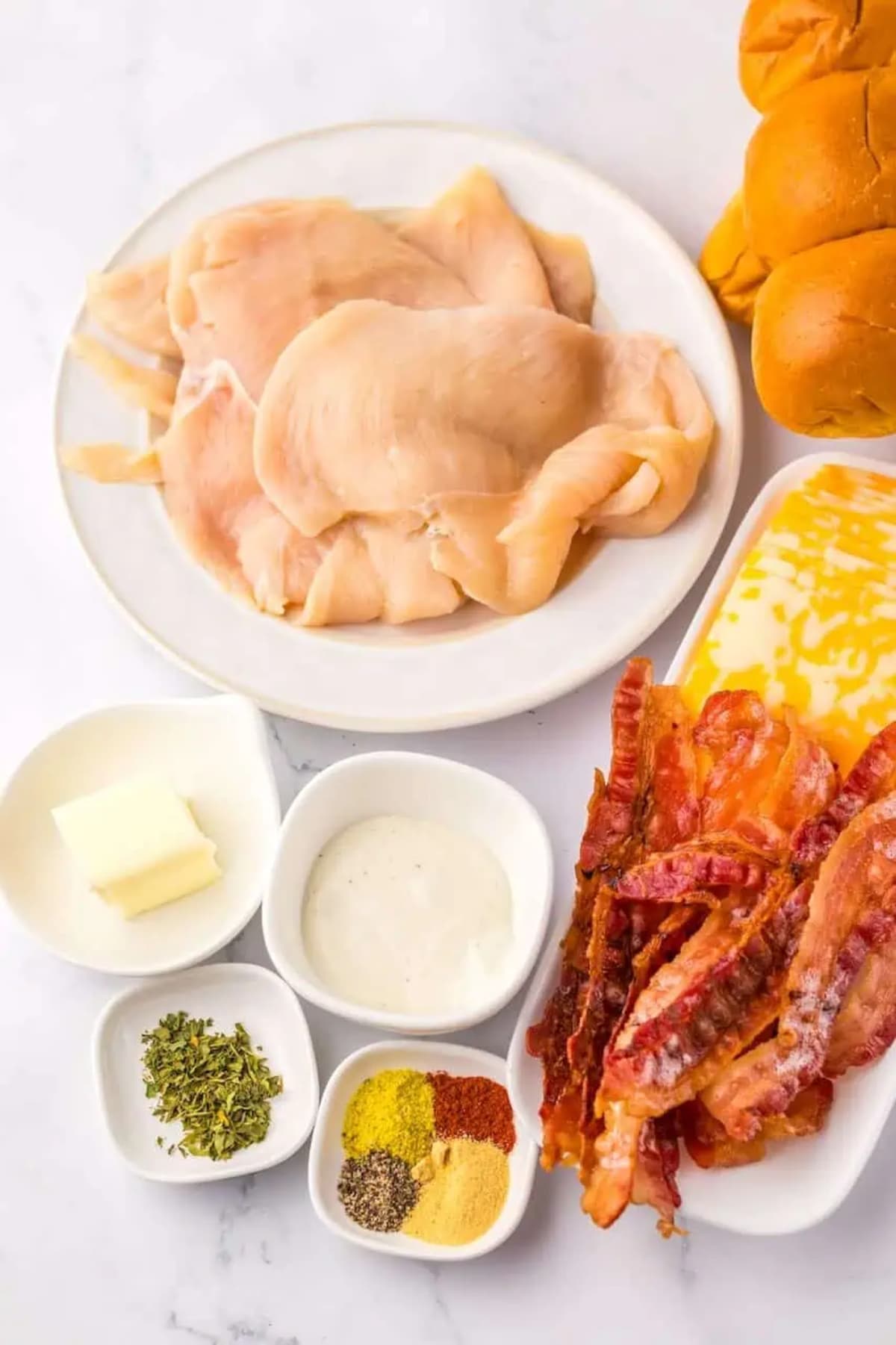 Chicken Bacon Ranch Sliders