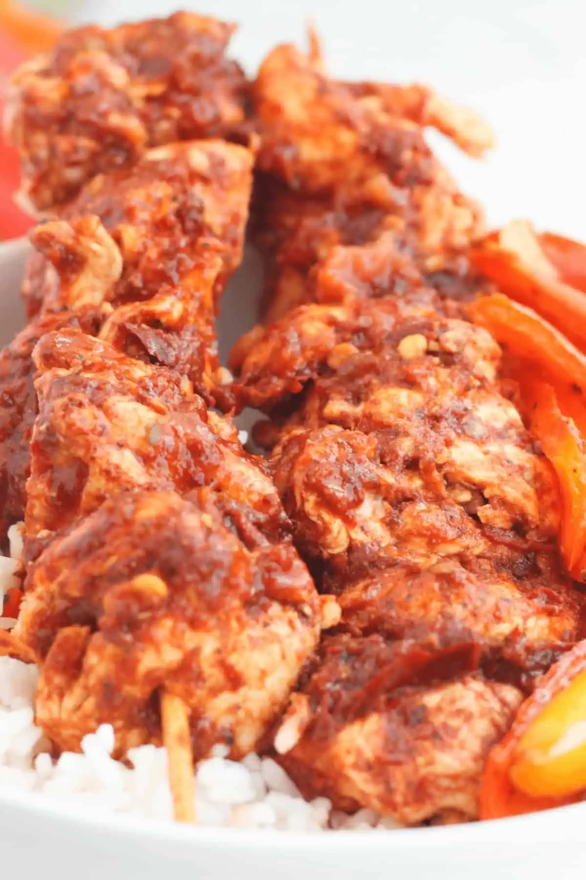 Chipotle Oven Chicken Kabobs