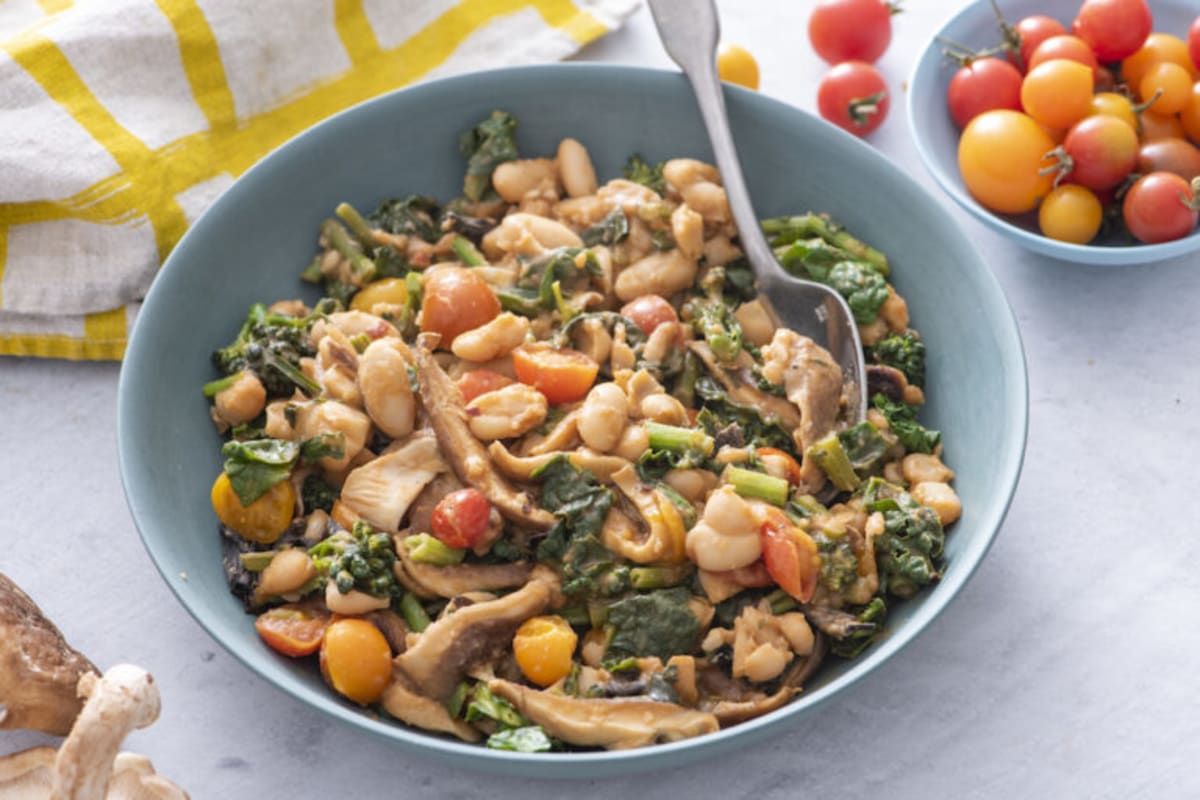 White Bean, Shiitake and Vegetable Bowl