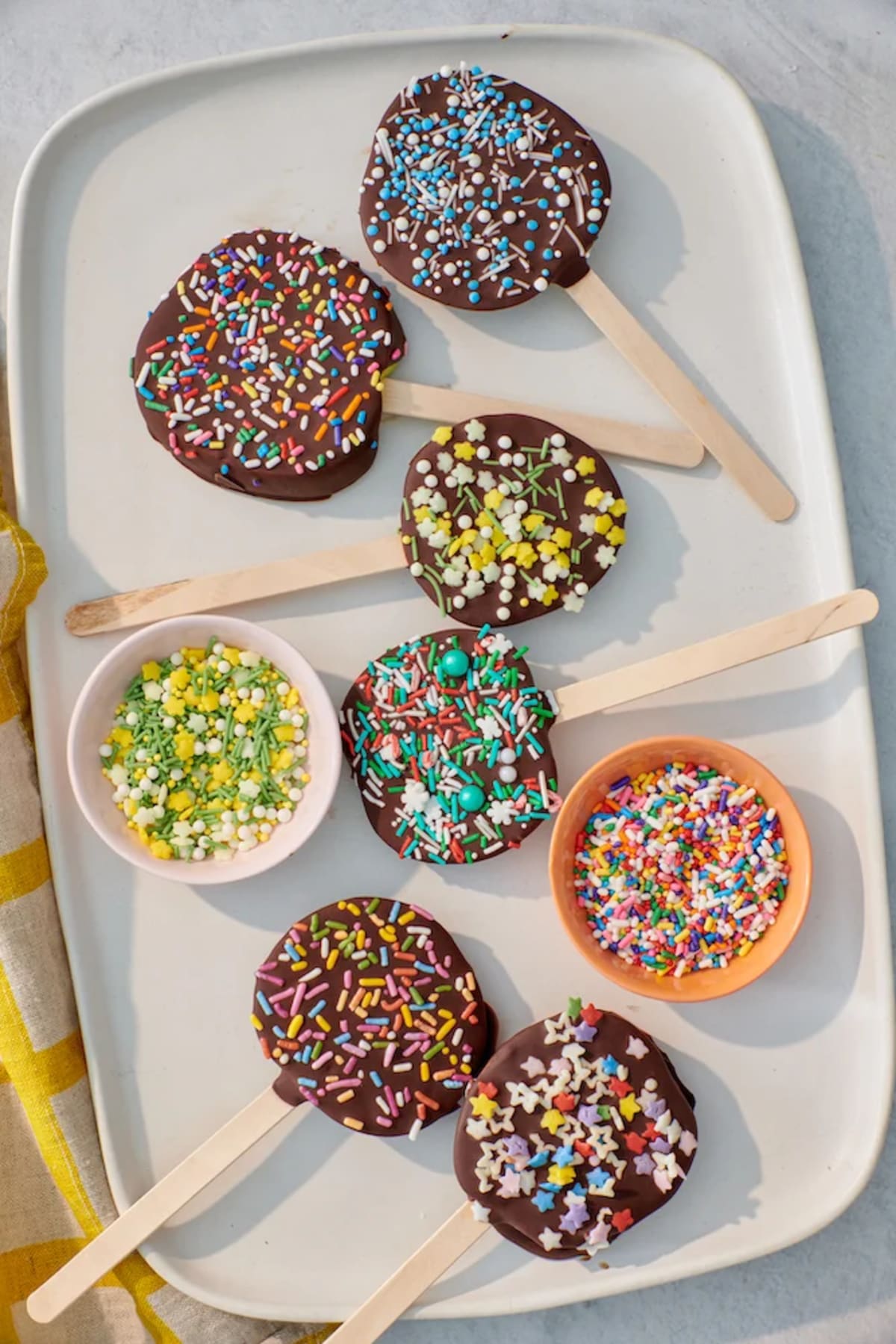 Chocolate Covered Apple Lollipops