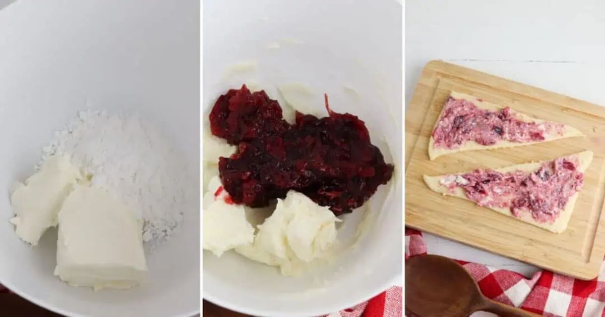 Cranberry Cheesecake Crescent Rolls