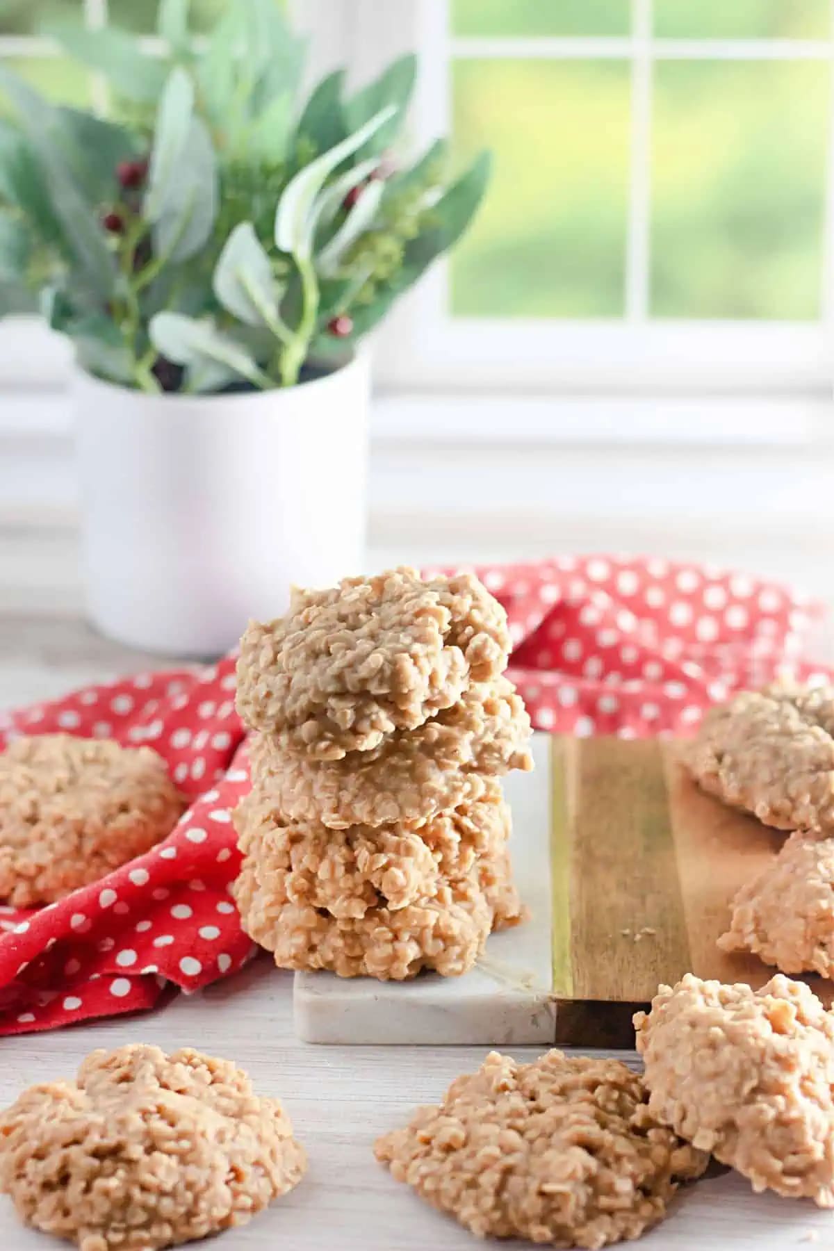 No Bake Peanut Butter Oatmeal Cookies