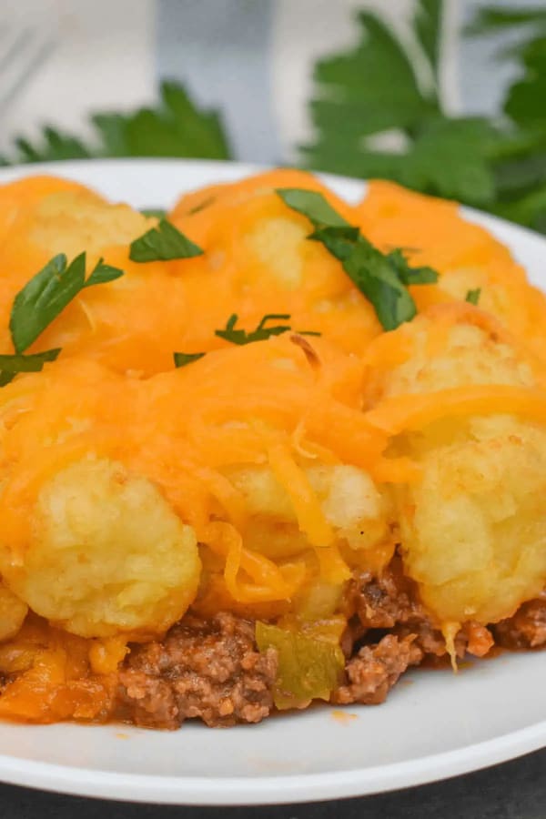 Sloppy Joe Tater Tot Casserole cover