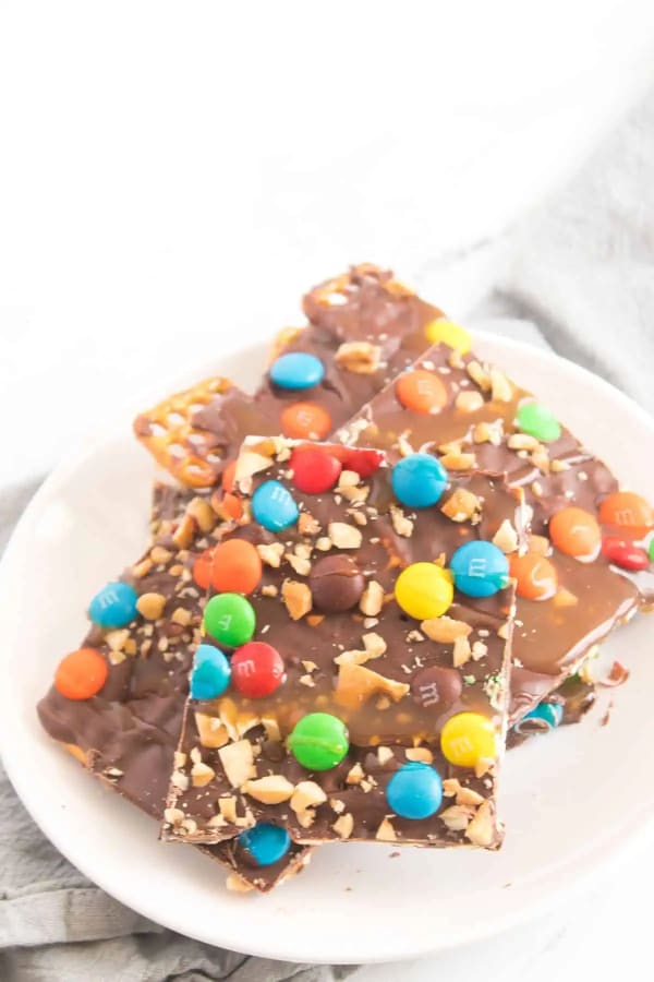 Chocolate Caramel Pretzel Bark cover