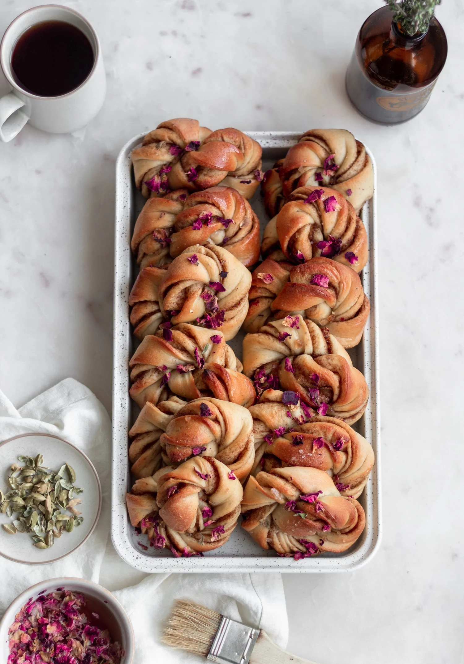 Rose Cardamom Buns