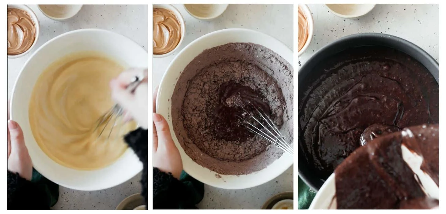 Malted Chocolate Cake With Peanut Butter Frosting