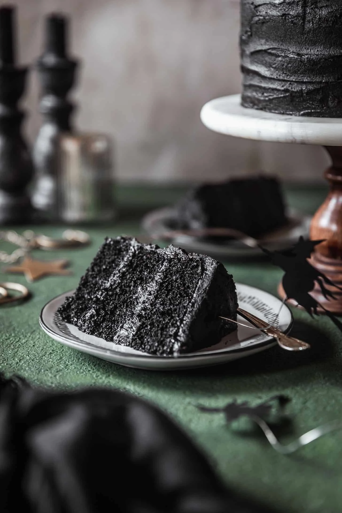 Halloween Black Velvet Cake