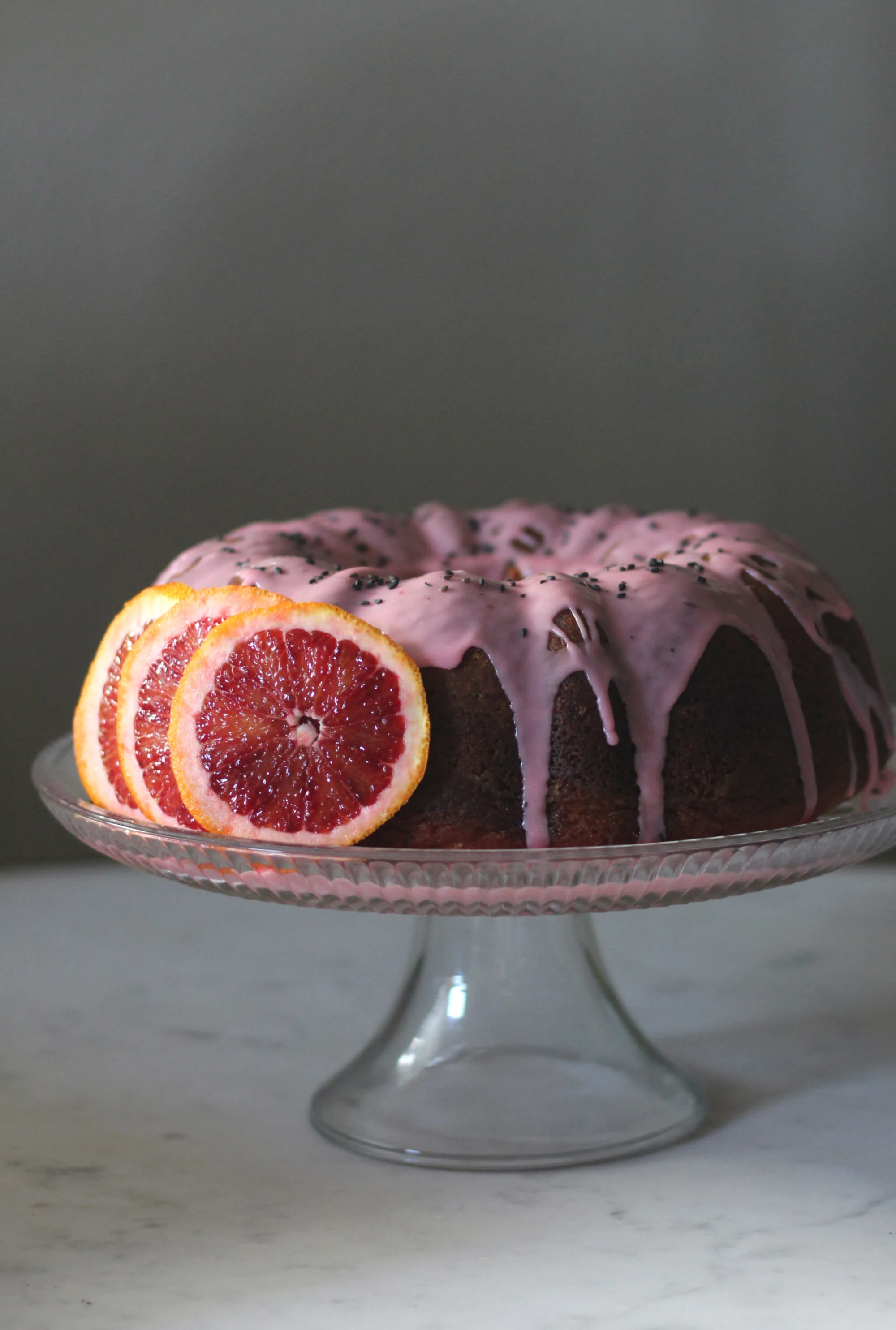 Black Sesame + Blood Orange Pound Cake