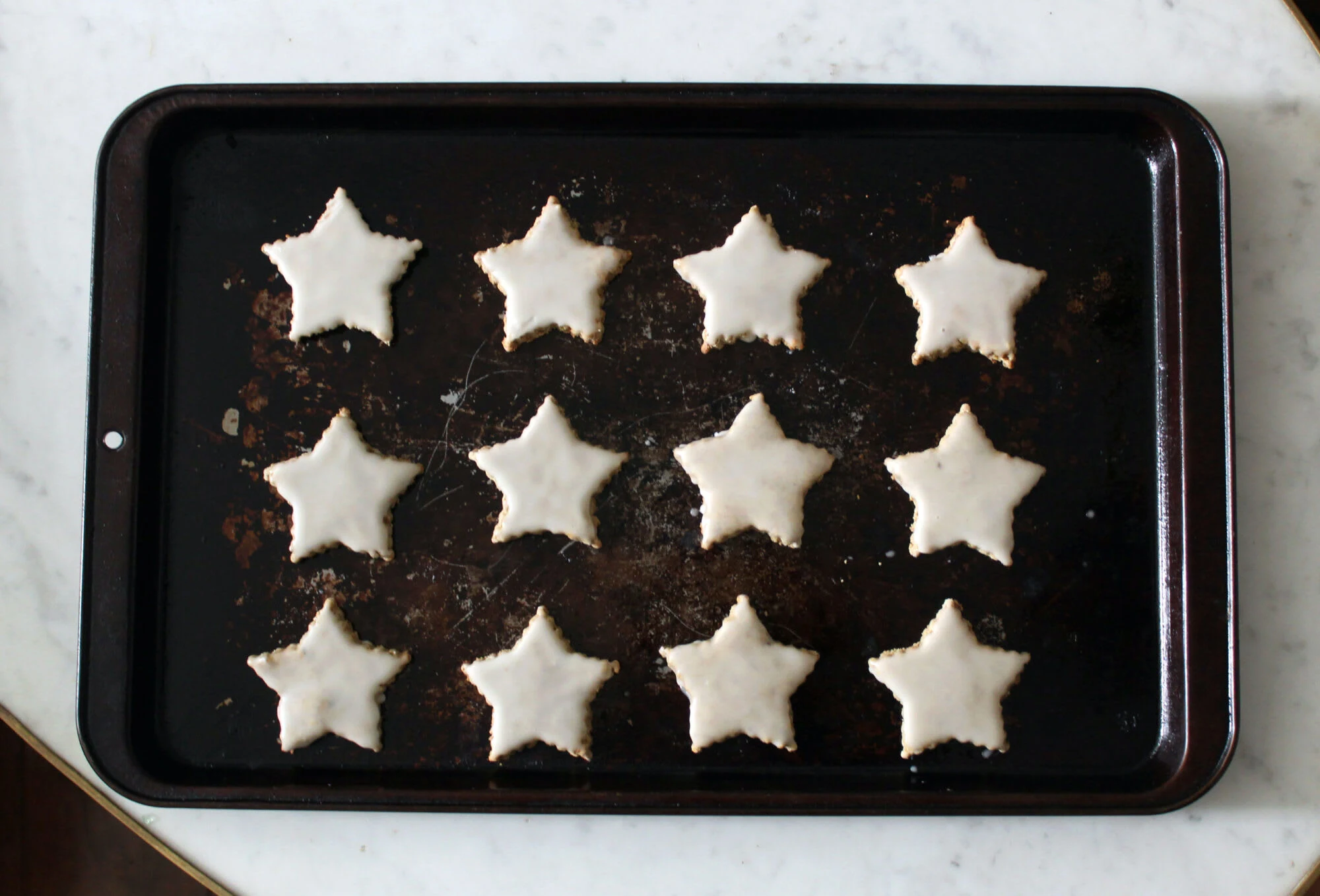 Pistachio Zimtsterne (Cinnamon Stars)