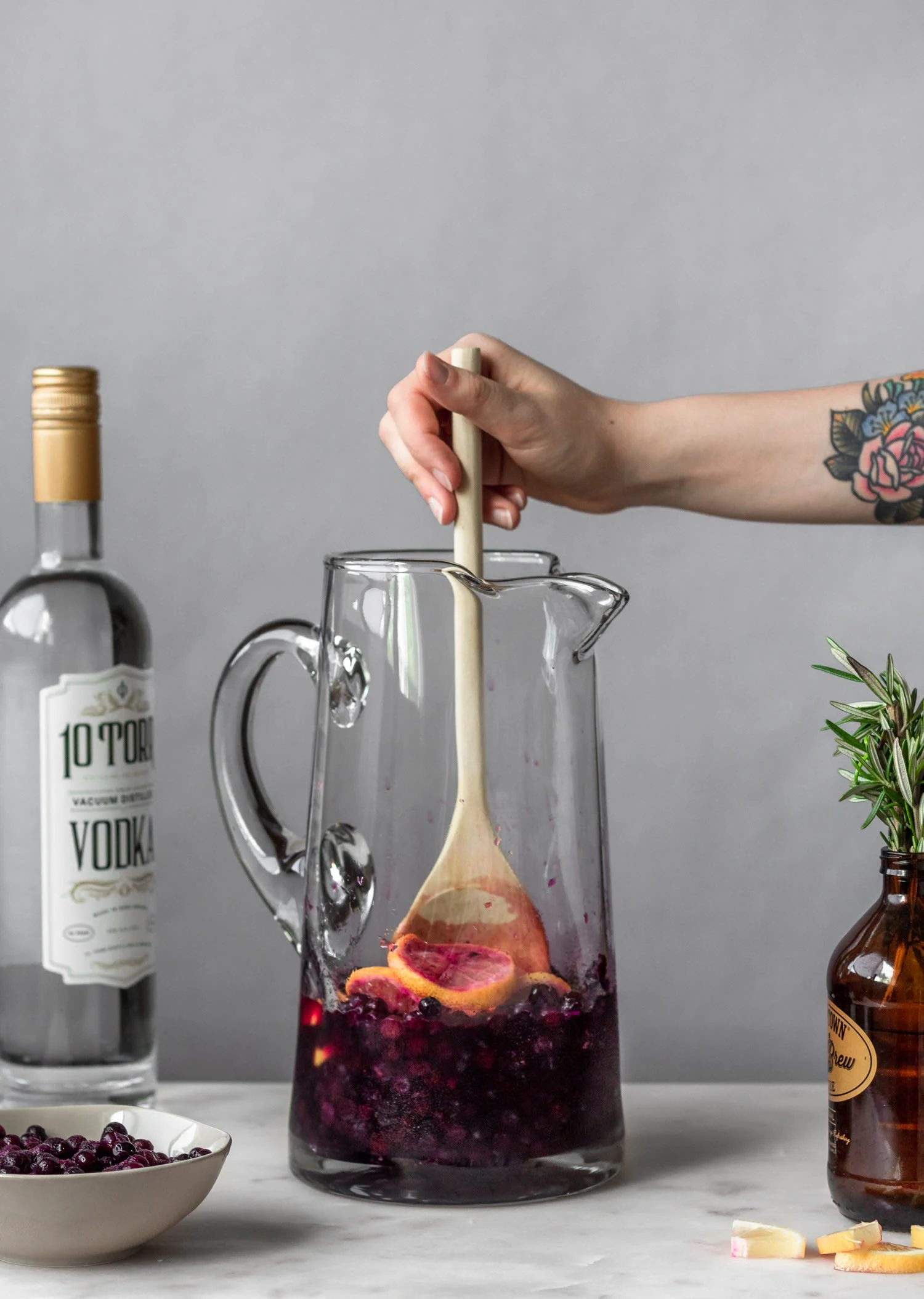 Blueberry Lemon Vodka Spritz