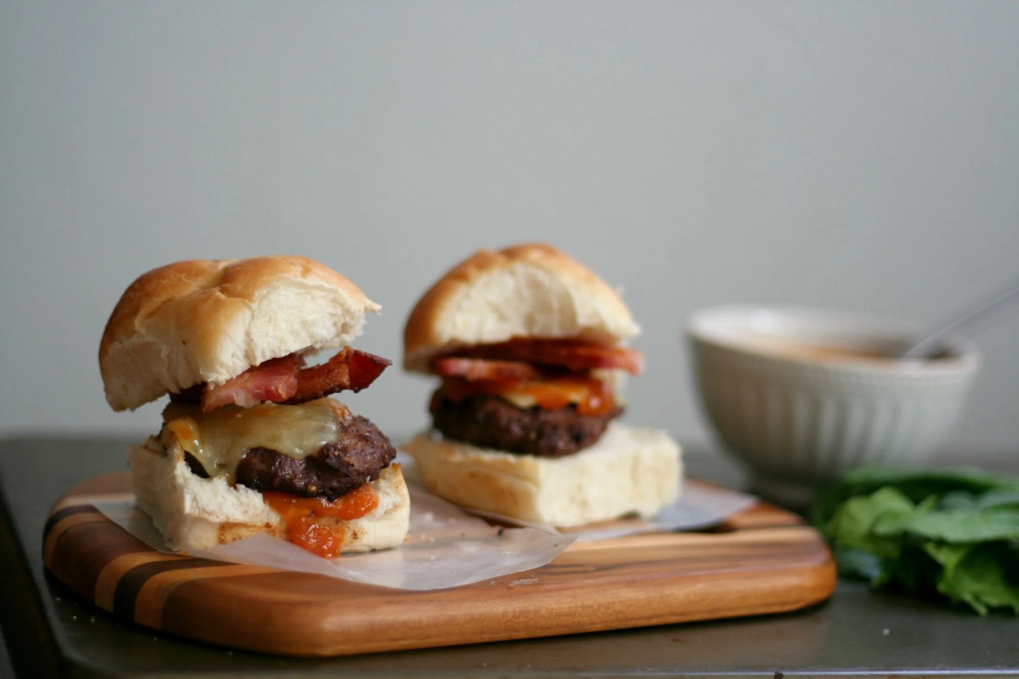 Beef Sliders With White Cheddar + Bacon