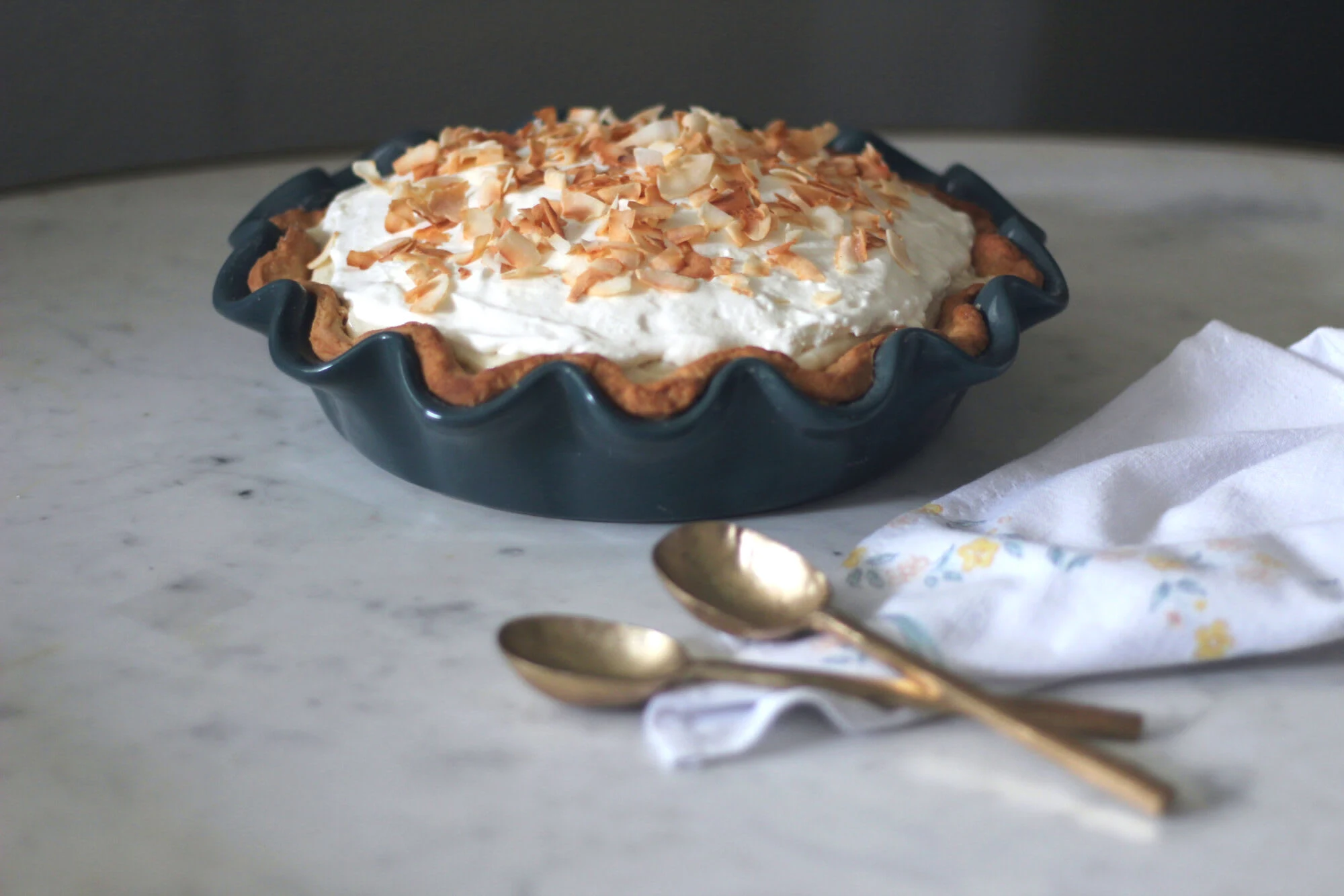 Coconut Cream Pie With Macadamia Nut Caramel