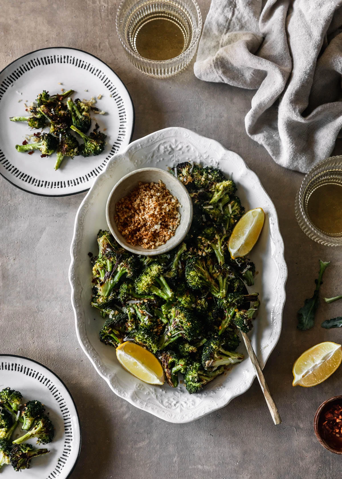 Charred Broccoli With Breadcrumbs & Pecorino