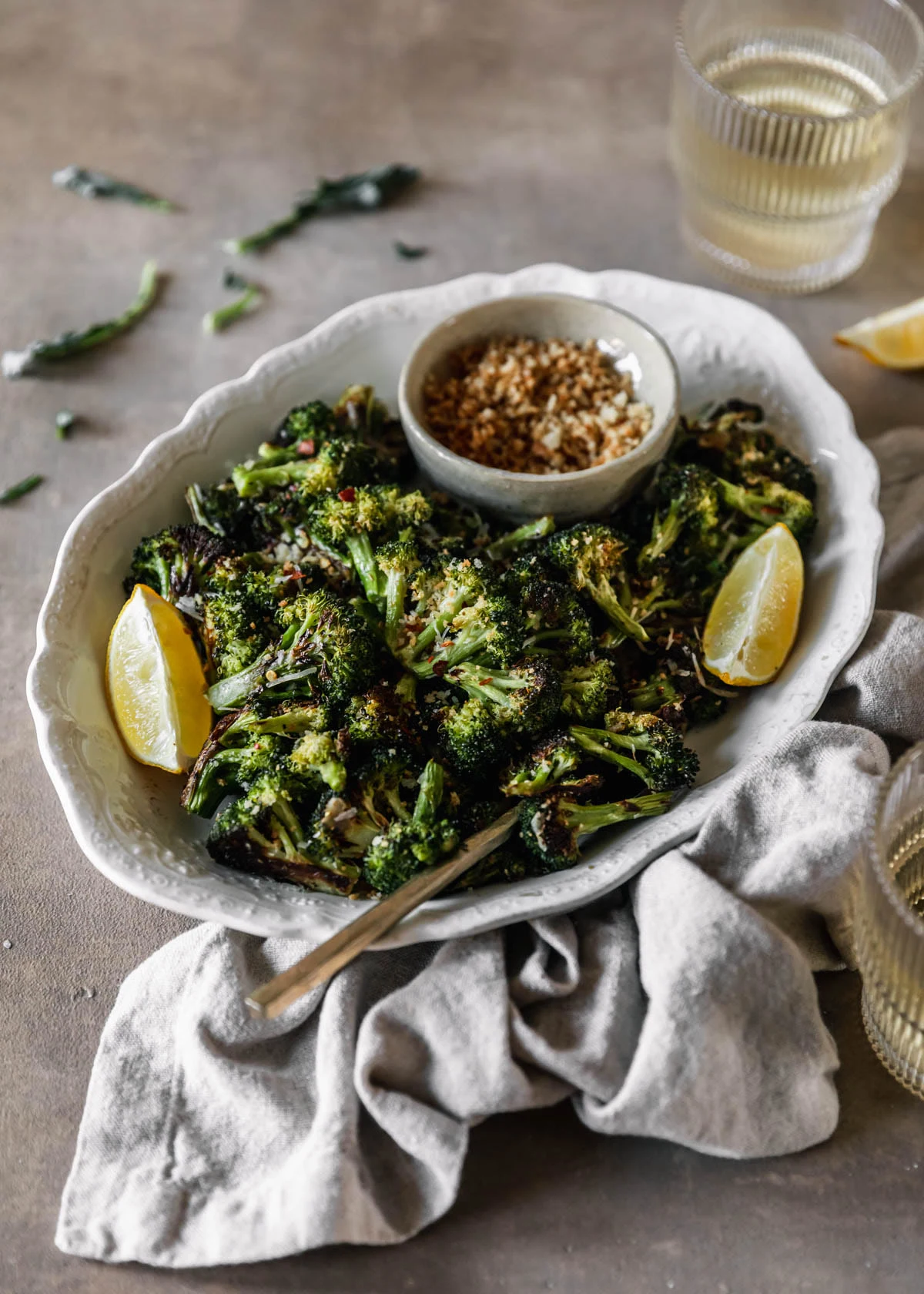 Charred Broccoli With Breadcrumbs & Pecorino