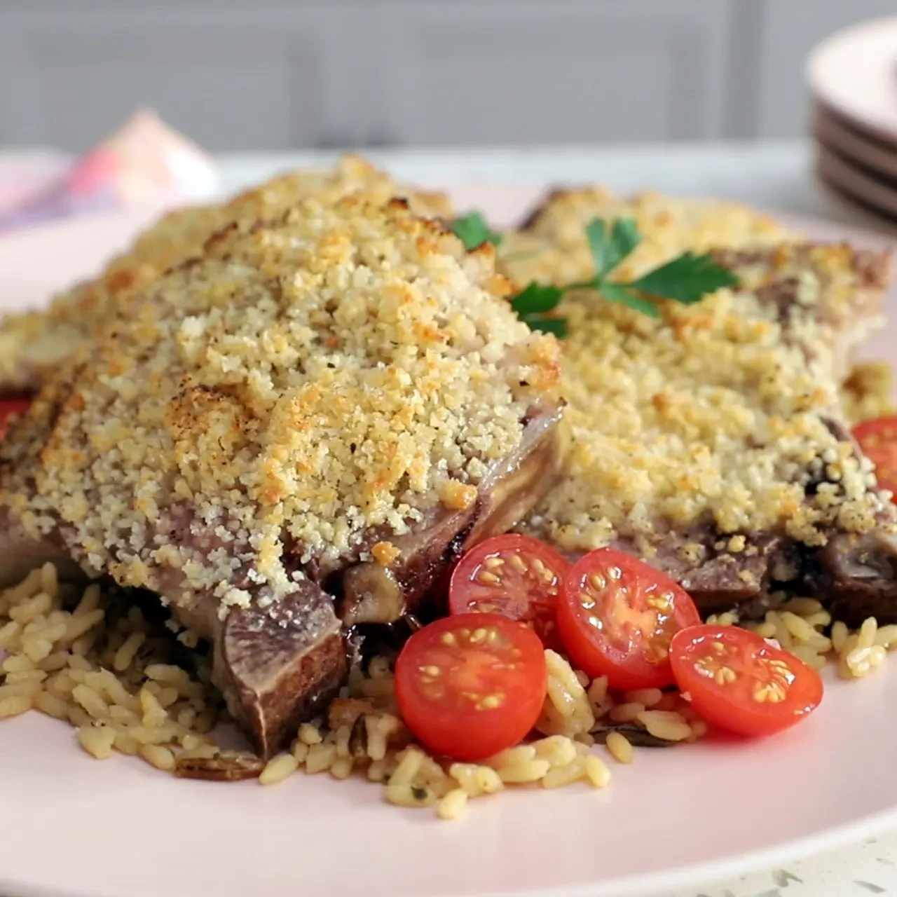 Parmesan Crusted Baked Pork Chops