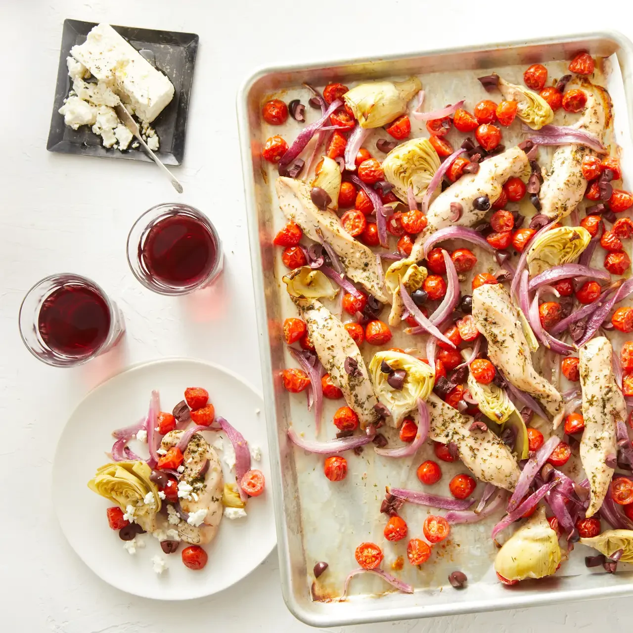 Easy Sheet Pan Greek Chicken