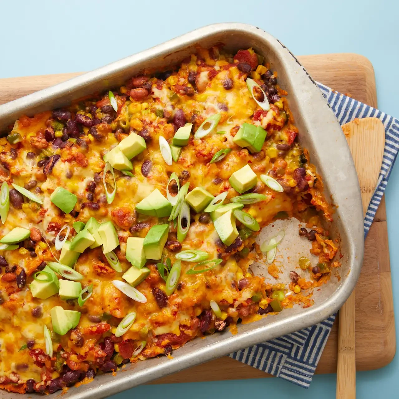Vegetarian Bean and Cheese Taco Casserole