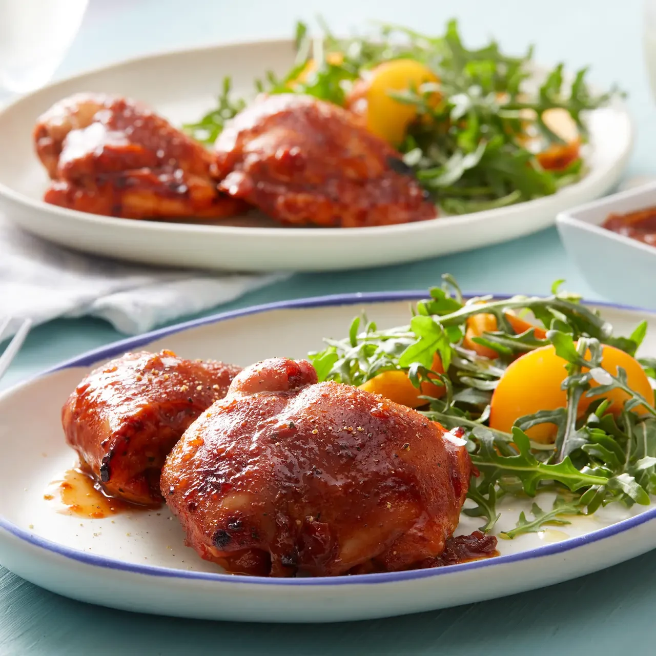 Sweet BBQ Baked Chicken Thighs