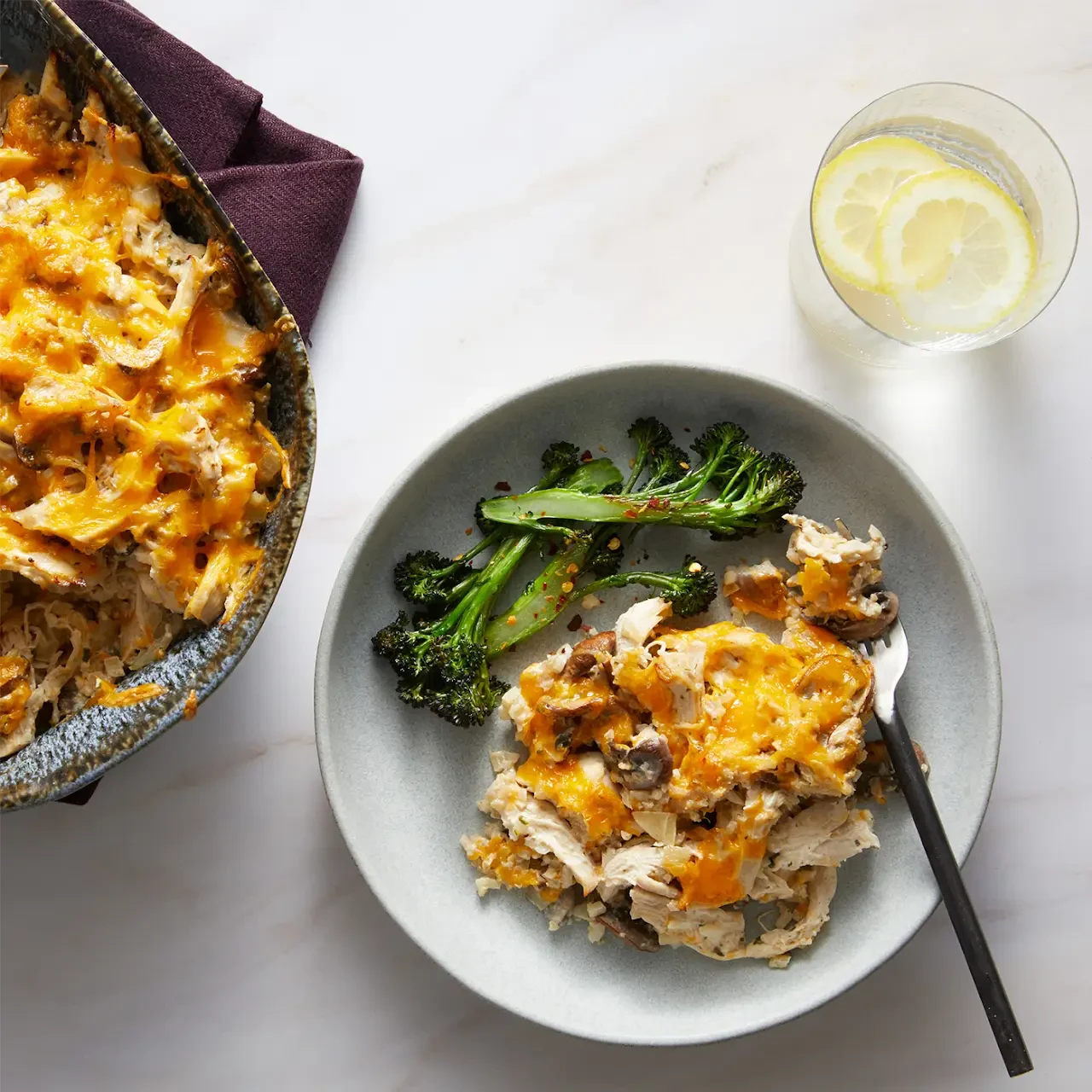 Keto Chicken and Cauliflower "Rice" Casserole