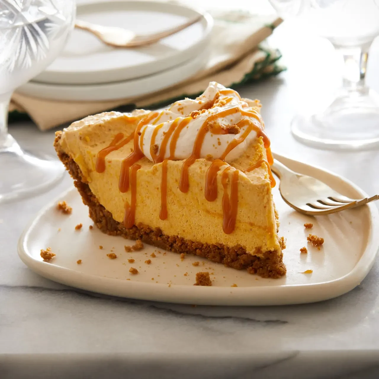 Frozen Gingersnap Pumpkin Pie
