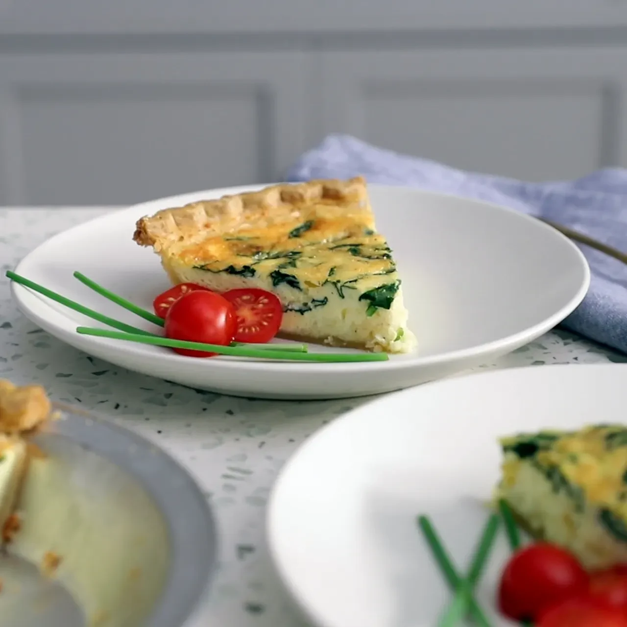 Spinach and Cheese Quiche