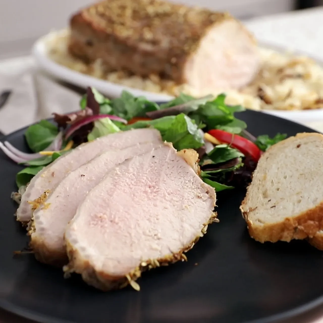 Roasted Pork Loin with Sauerkraut
