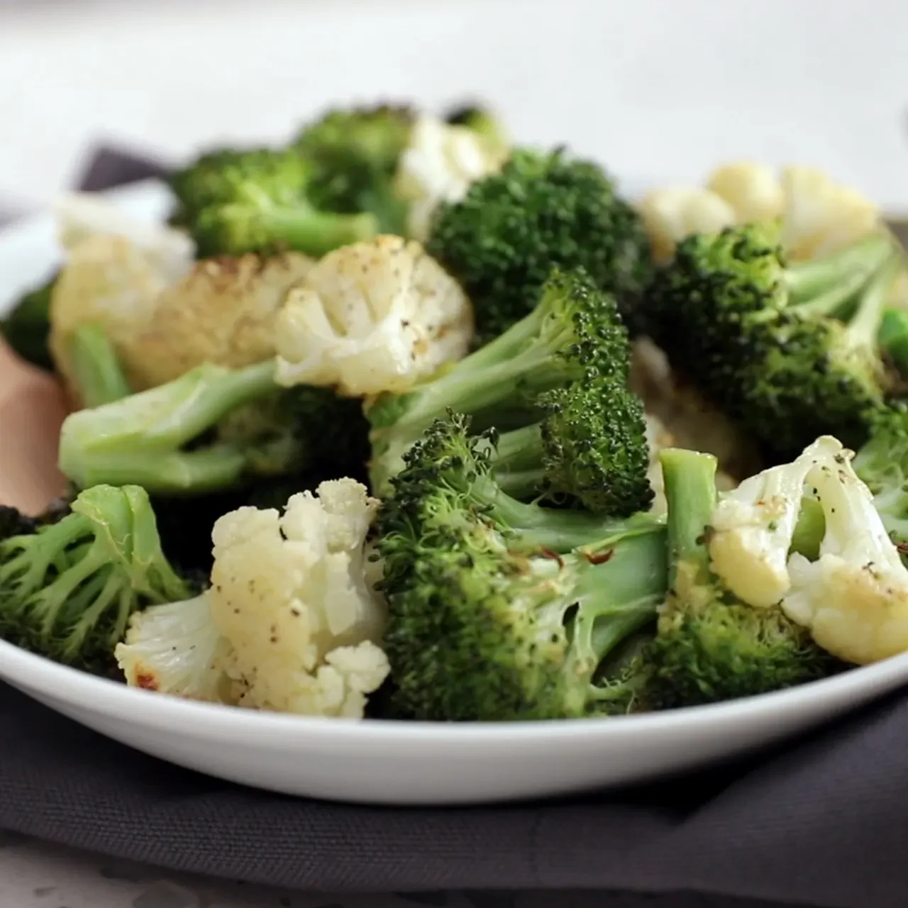 Roasted Broccoli and Cauliflower