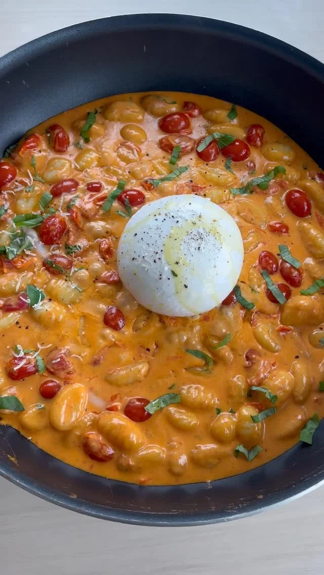 Creamy Tomato Gnocchi with Burrata