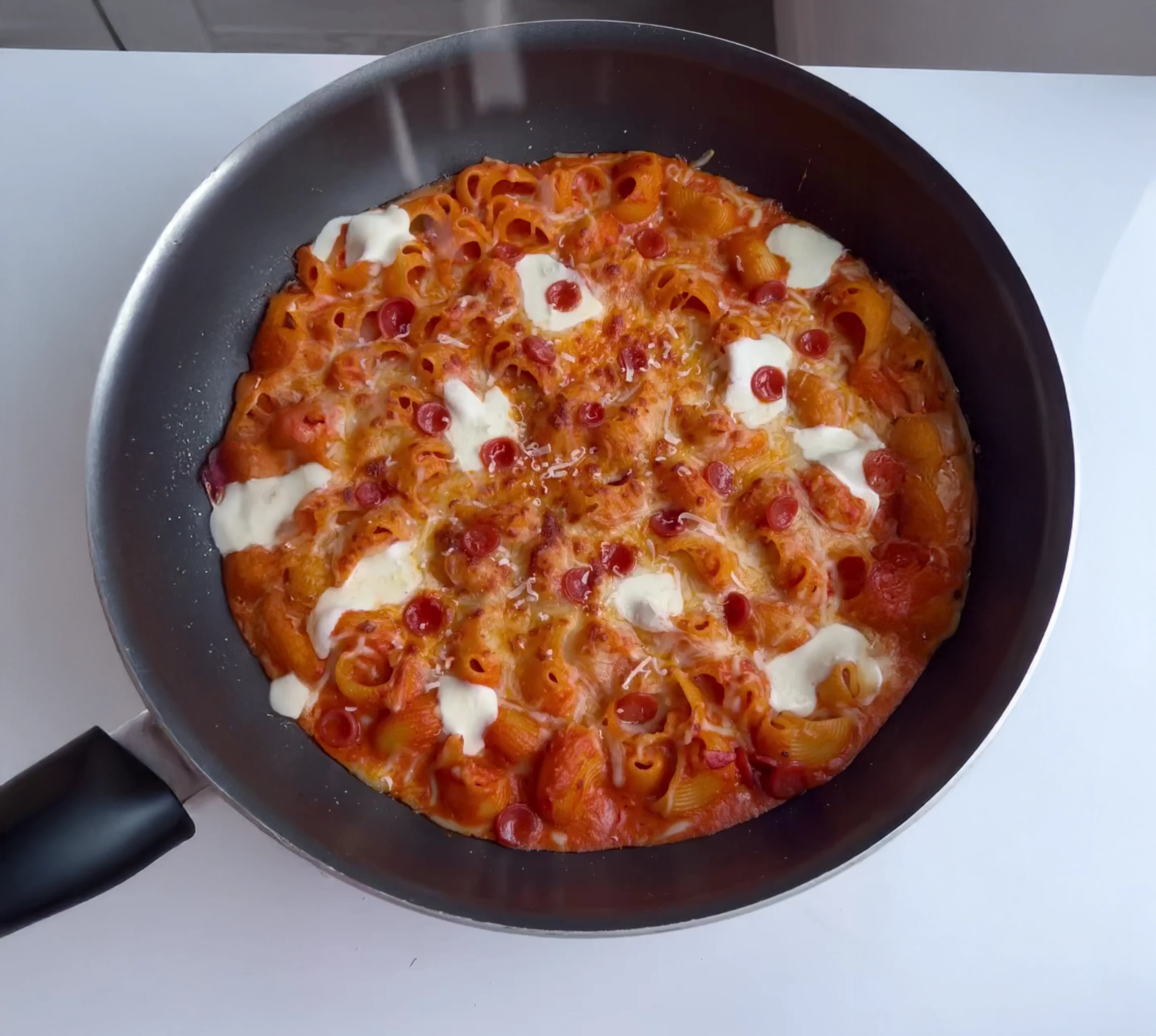 Pepperoni Chicken Parm Pasta Shells