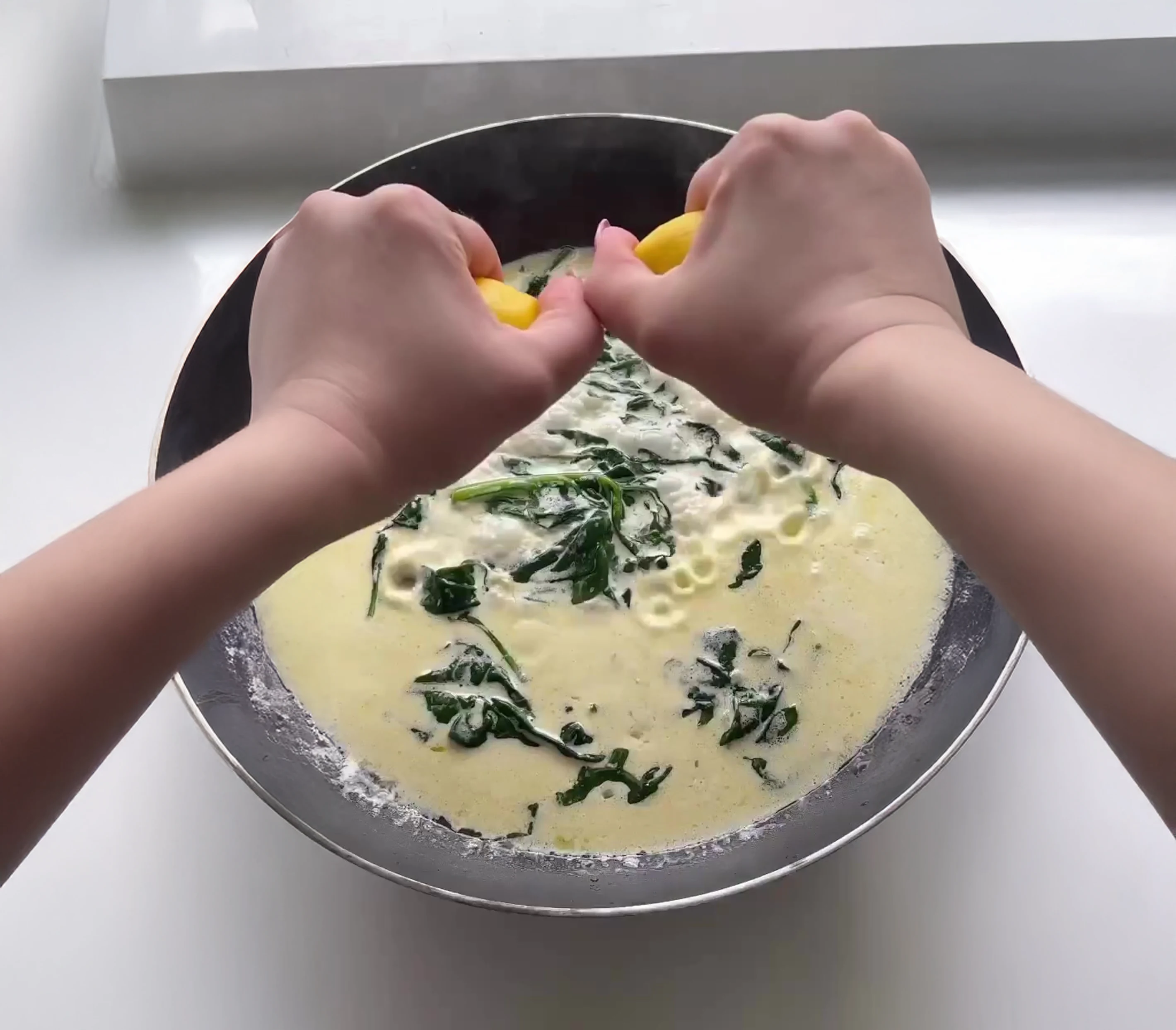 Creamy Lemon Spinach Tagliatelle