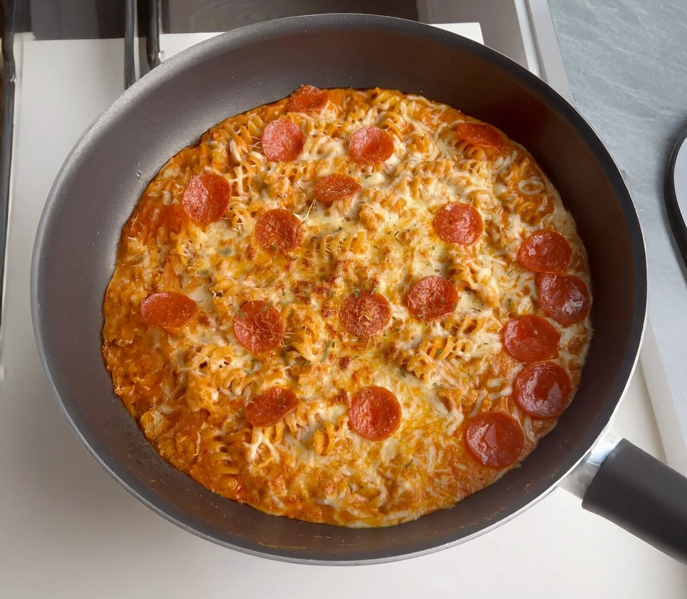 Truffle Pizza Pasta Bake