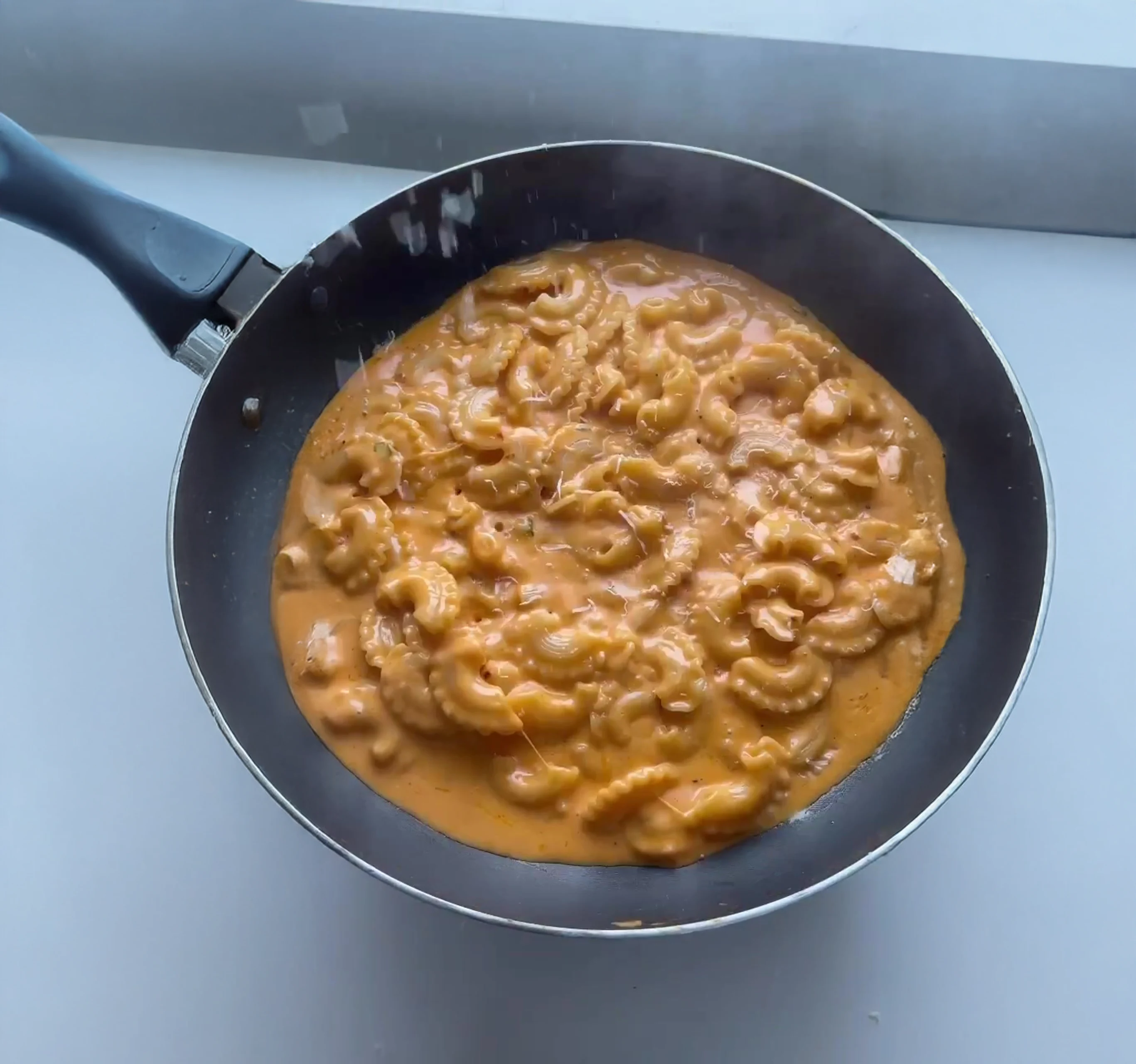 Creamy Gochujang Pasta with Roasted Garlic & Burrata