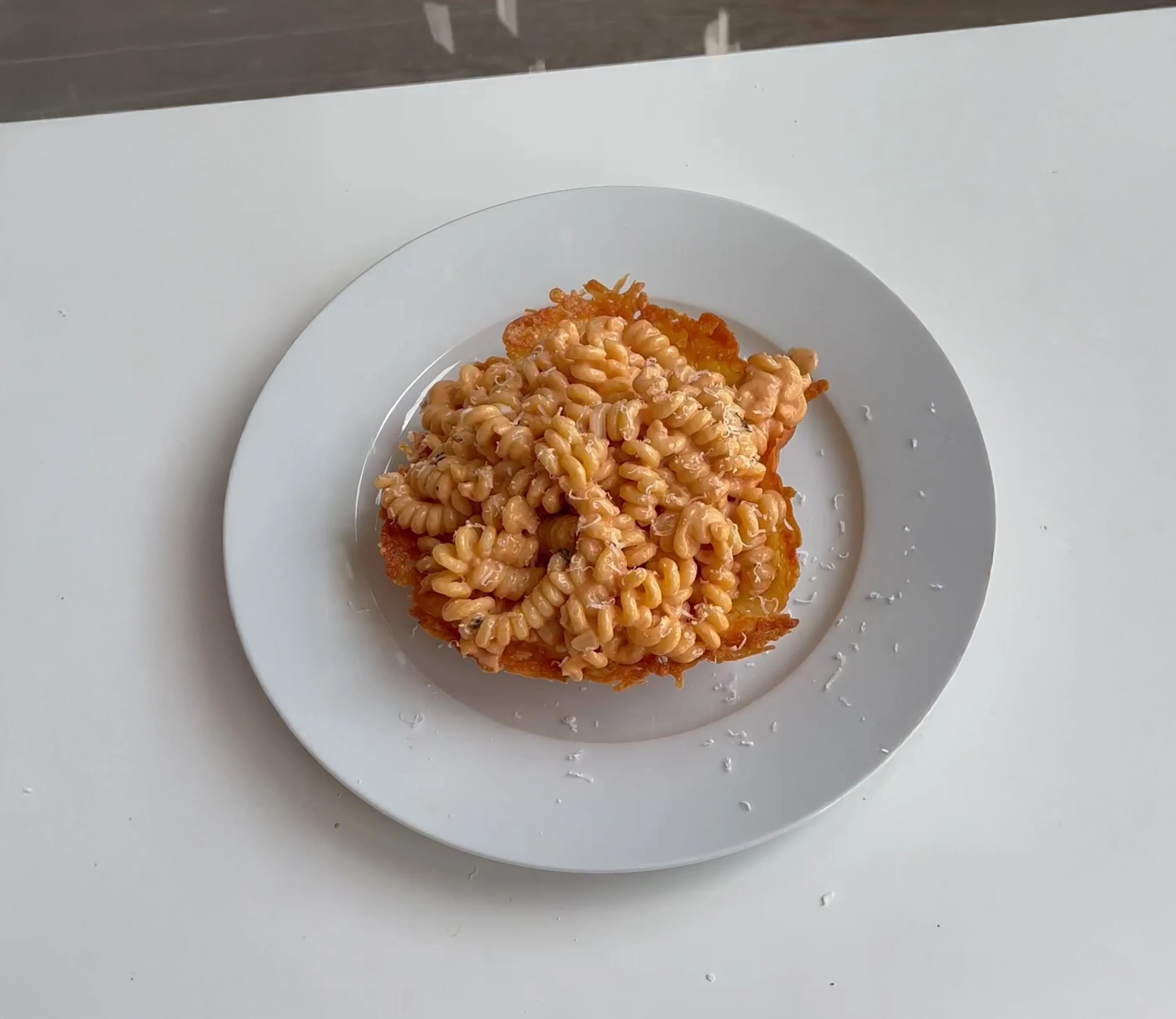 Parmesan Bowls with Creamy Tomato Pasta
