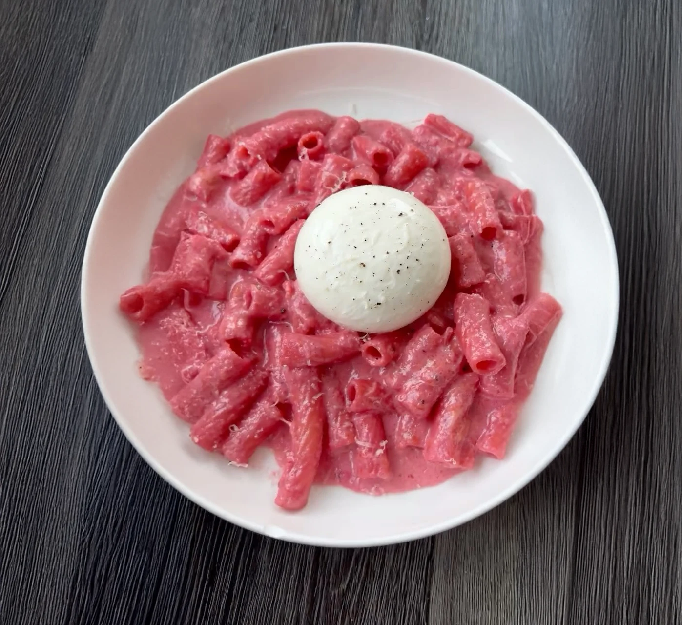 Creamy Beet Ricotta Rigatoni