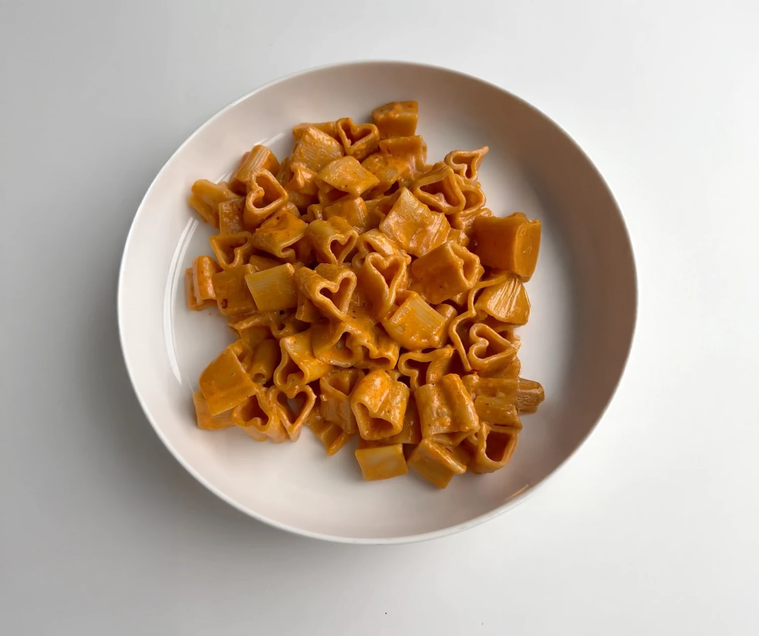 Heart-Shaped Vodka Pasta