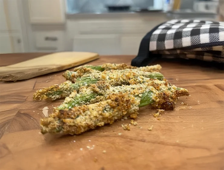 Crispy Baked Green Bean Fries with High-Protein Ranch