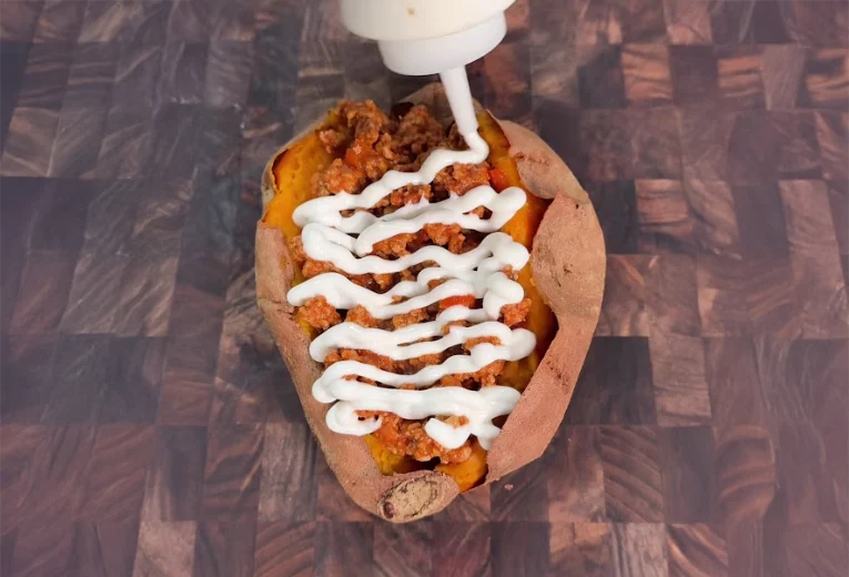 High-Protein Turkey Stuffed Sweet Potatoes